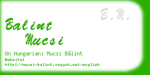balint mucsi business card